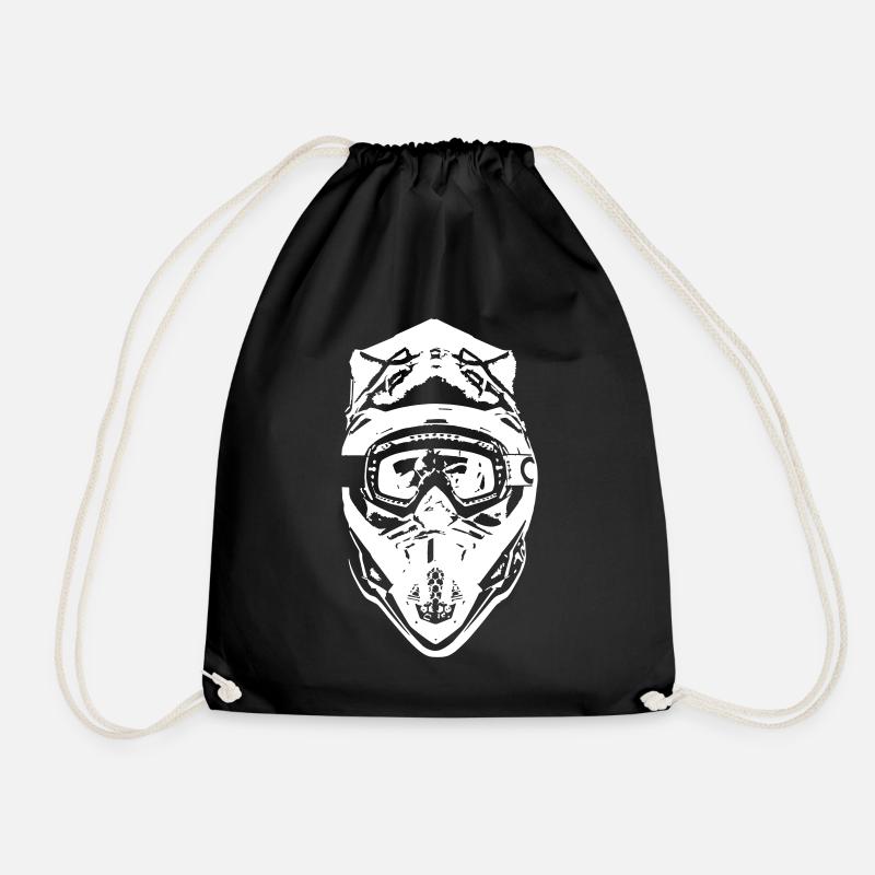 MX helmet moped MTB - Drawstring Bag - black