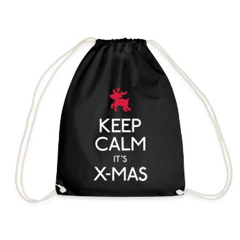 Keep Calm X-mas - Sac de sport léger - noir - Devant