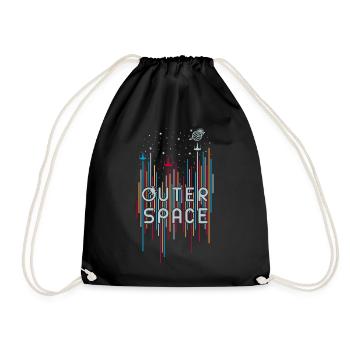 Outer Space 01 - Turnbeutel - Schwarz - Vorne
