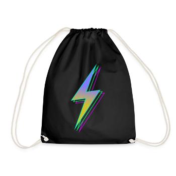 Lightning - Drawstring Bag - black - Front