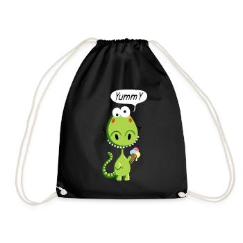 Yummy Drache - Turnbeutel - Schwarz - Vorne