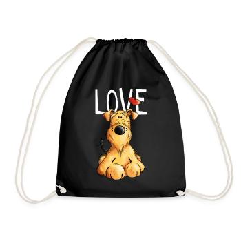 Drôle Airedale Terrier - Chien - Cadeau - Sac de sport léger - noir - Devant