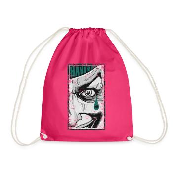 Joker Batman Teardrop - Drawstring Bag - fuchsia - Front