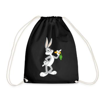 Looney Tunes Bugs Bunny Pose Carrot - Drawstring Bag - black - Front