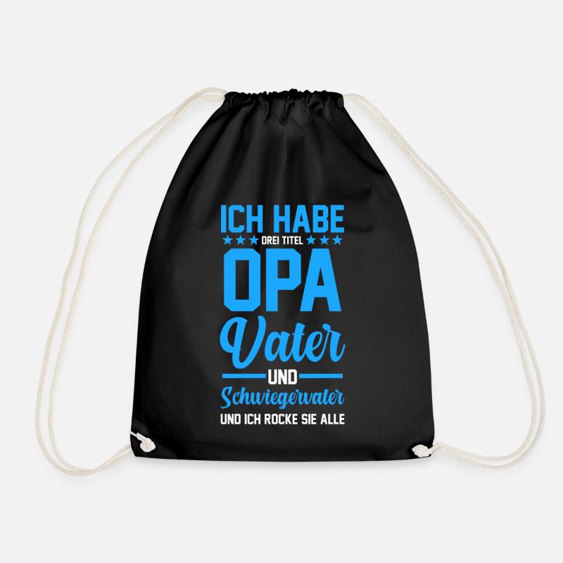 Schwiegervater Opa Vater Papa - Turnbeutel - Schwarz