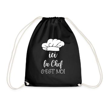 Ici la chef c'est moi - Sac de sport léger - noir - Devant