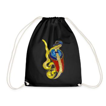 Cobra Ancient Egypt Deity - Drawstring Bag - black - Front