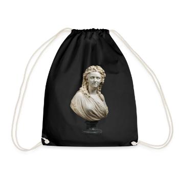 by Augustin Pajou, Bust of Madame de Wailly - Drawstring Bag - black - Front