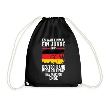 Deutschland Deutscher Deutsches - Turnbeutel - Schwarz - Vorne