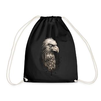 Adler - König der Lüfte - Turnbeutel - Schwarz - Vorne