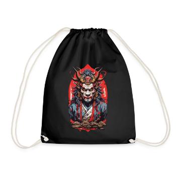 Yokai Ukiyo-e Retro Anime Kunststil - Turnbeutel - Schwarz - Vorne
