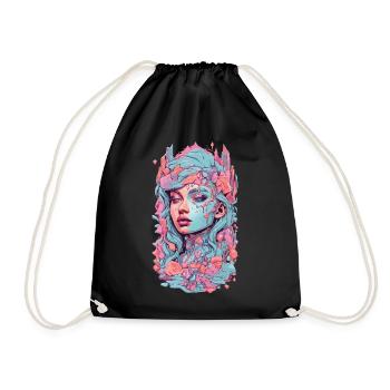 Gothic Pastel Kawaii Crystallized Goth Design - Turnbeutel - Schwarz - Vorne