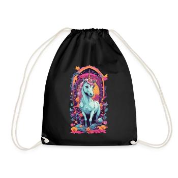 Licorne pastel magique meilleur ami pour les filles - Sac de sport léger - noir - Devant
