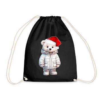 Noël de l’ours - Sac de sport léger - noir - Devant