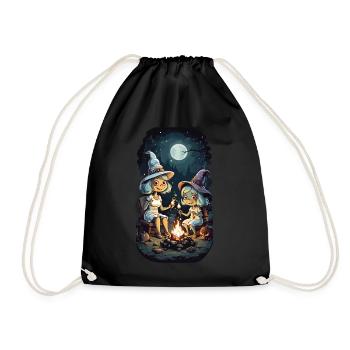 Drôles de sorcières feu de camp Halloween enfants - Sac de sport léger - noir - Devant