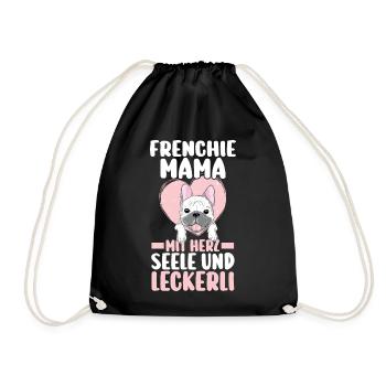 Frenchie Französische Bulldogge Hund Frenchie - Turnbeutel - Schwarz - Vorne