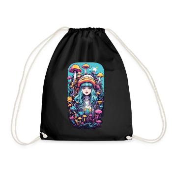 Festival Fantasy Psychédélique Goa Champignon Fille - Sac de sport léger - noir - Devant