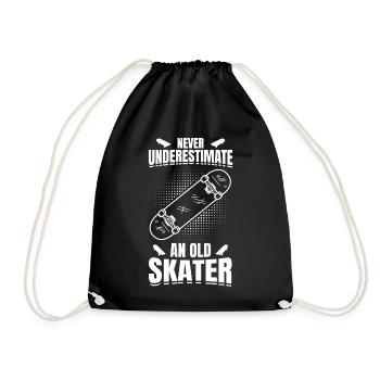 Grand-père de skateboard - Sac de sport léger - noir - Devant