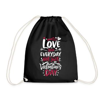 Amour au quotidien pas juste Saint-Valentin - Sac de sport léger - noir - Devant