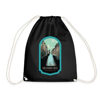 Speicherstadt: Charme historique à Hambourg - Sac de sport léger - noir - Devant