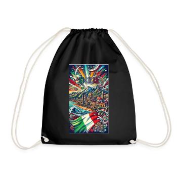 Design de voyage en Sicile et en Italie - Sac de sport léger - noir - Devant