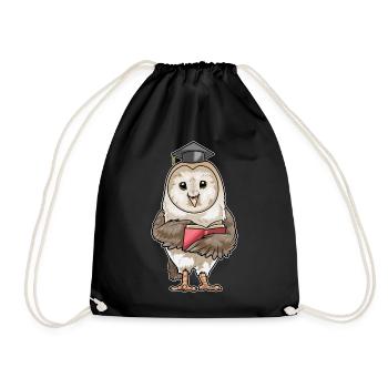 École de lecture des enseignants hiboux. - Sac de sport léger - noir - Devant