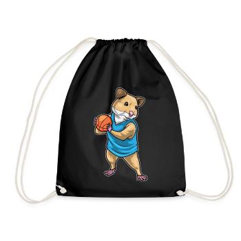 Hamster Basketteur Joueur Basketball - Sac de sport léger - noir - Devant