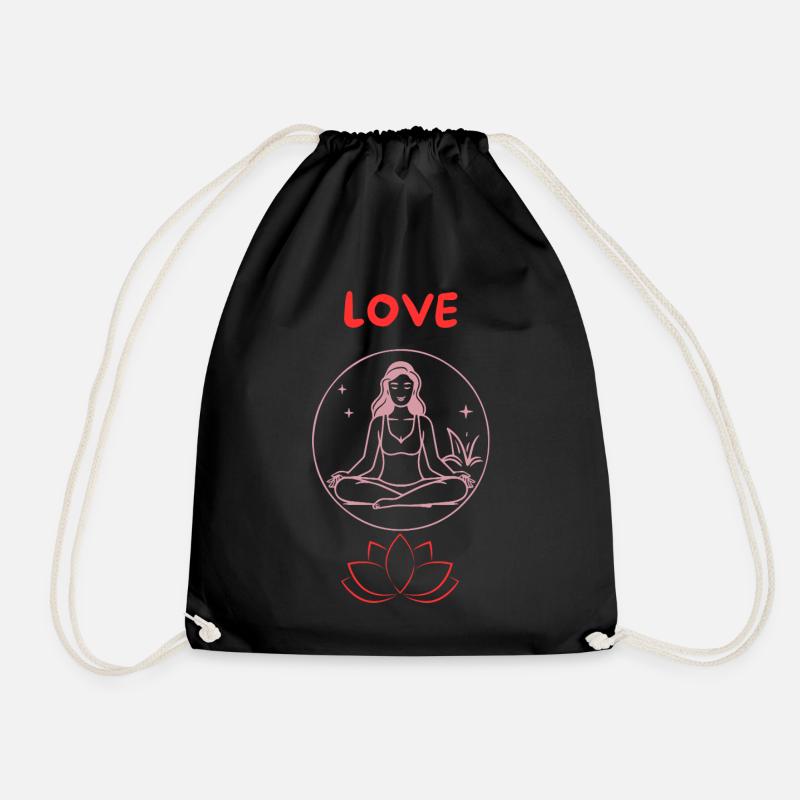 Love meditation - Turnbeutel - Schwarz