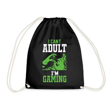 Je ne peux pas Adulte Je joue - Sac de sport léger - noir - Devant
