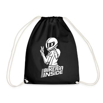 Motard à l’intérieur (couleur changeable) - Sac de sport léger - noir - Devant