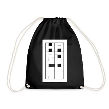 Logographe typographique hardcore audacieuse et blocée - Sac de sport léger - noir - Devant