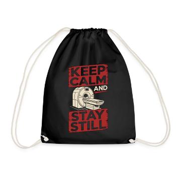 MRI Tech Keep Calm And Stay Still Radiologist - Turnbeutel - Schwarz - Vorne
