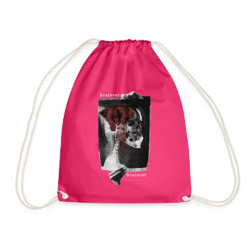 Brainrot - Drawstring Bag - fuchsia - Front
