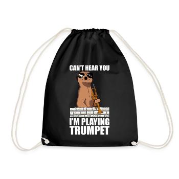 Je ne t’entends pas, trompettiste - Sac de sport léger - noir - Devant