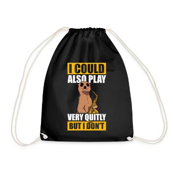Joue très calmement Saxophoniste - Sac de sport léger - noir - Devant