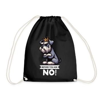 Avant que vous ne demandiez Schnauzer Riesenschnauzer - Sac de sport léger - noir - Devant