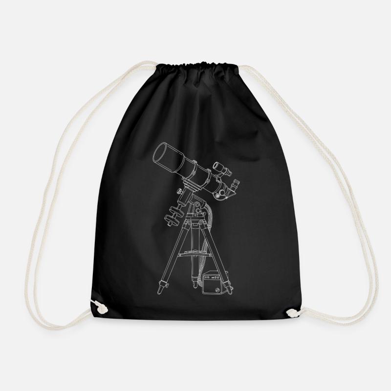 Refractor Telescope Astrophotography - Drawstring Bag - black
