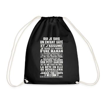 Fils Cadeau humour personnalisé - Sac de sport léger - noir - Devant