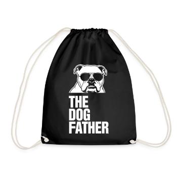 Bulldog The Dog Father Dog Owner Owner - Drawstring Bag - black - Front