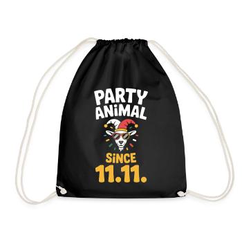 Karneval Party Kölner Animal Since 11.11. Köln - Turnbeutel - Schwarz - Vorne