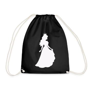 Royal Princess Silhouette - Drawstring Bag - black - Front