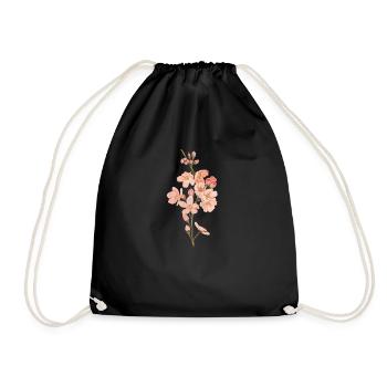 Aesthetic Japan Sakura Fleur de cerisier japonaise - Sac de sport léger - noir - Devant