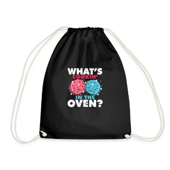 What's Cookin' In The Oven? Gender Reveal - Drawstring Bag - black - Front