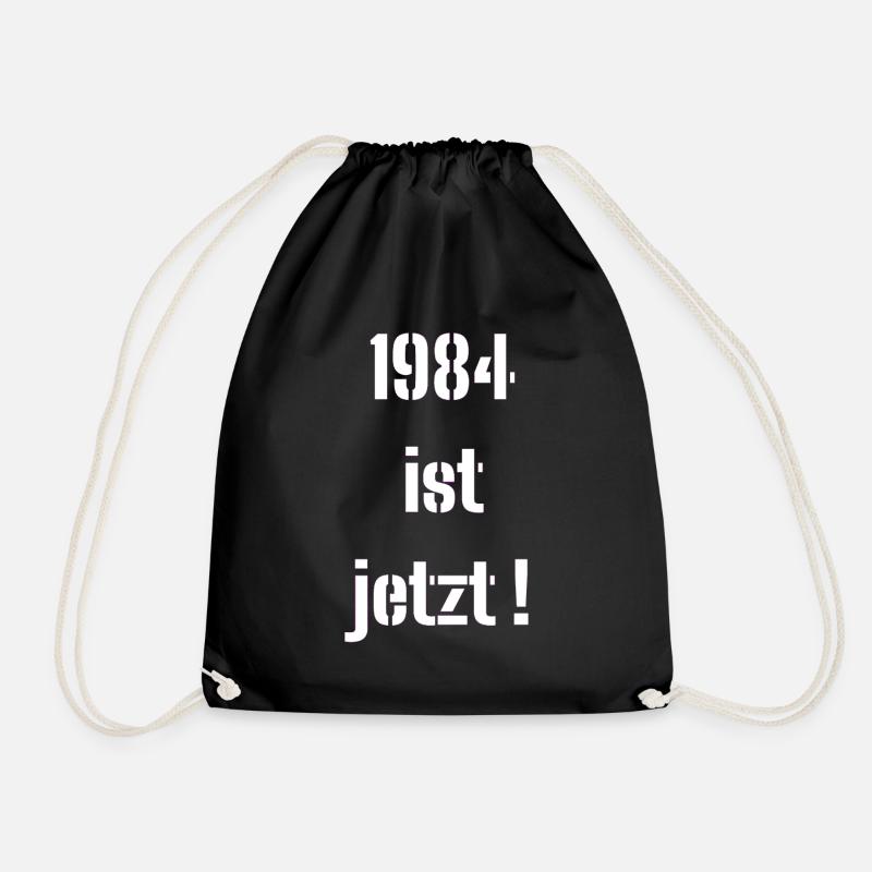 1984 IS NOW ! - Drawstring Bag - black