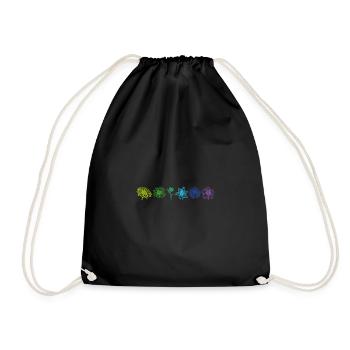 fleurs - Sac de sport léger - noir - Devant