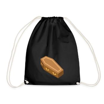 Sarg Halloween Motiv Fest Geschenk Idee - Turnbeutel - Schwarz - Vorne
