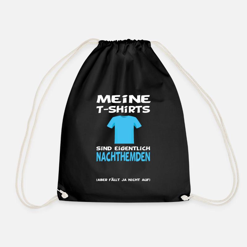 Nightie Meme - Drawstring Bag - black
