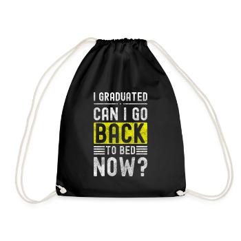 Student College Computer Party - Drawstring Bag - black - Front