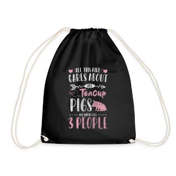Éleveur de porcs reproducteurs Piggy Sweet - Sac de sport léger - noir - Devant