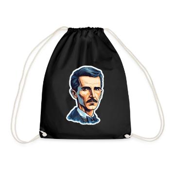 Nikola Tesla - Drawstring Bag - black - Front